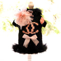 Elegant Bow Knit Dog Sweater Dress