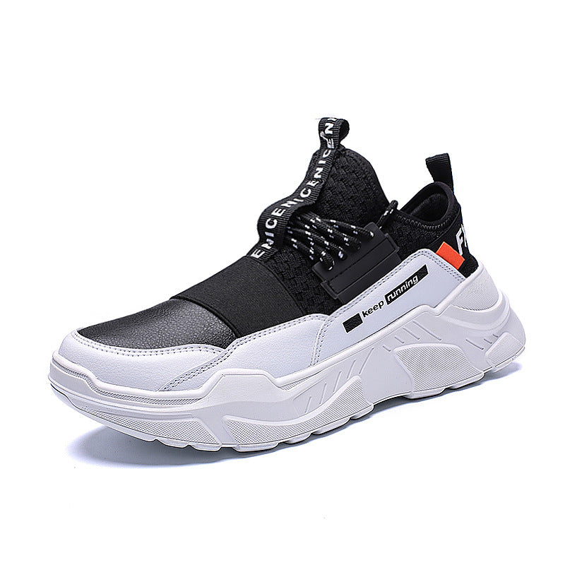 spring new sports shoes low to help men's shoes explosions casual sports breathable running shoes thick with thick men's shoes