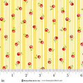 Jubilee Yellow Cherry Stripe Cotton 44" / 45" Fabric per yard