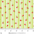 Jubilee Green Cherry Stripe Cotton 44" / 45" Fabric per yard