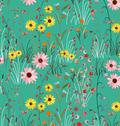 Mint Green Over The Hill View 43"/44" Cotton Fabric Per Yard