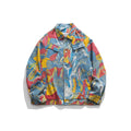Vintage Ink Painting Denim Jacket