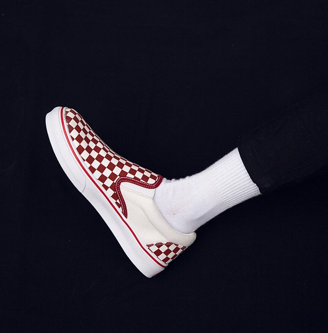Korean version of casual wild students low to help men's shoes Harajuku ulzzang lattice one pedal men canvas shoes lazy
