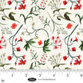 Cameo Appearance Weedy Flowers Ivory Cotton 44"/45" Fabric Per Yard
