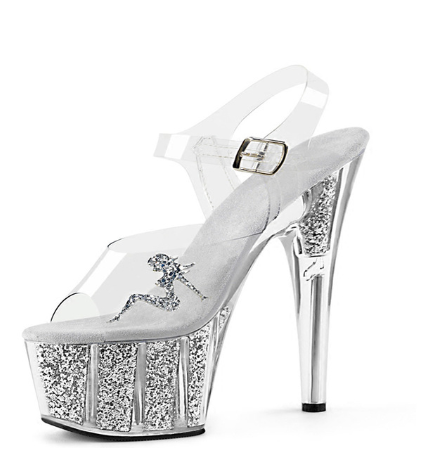 15cm High Heel Waterproof Platform Sandals for Women