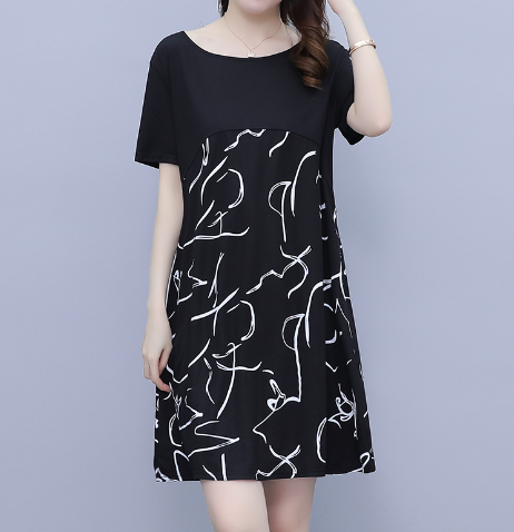 Summer Maternity Dress with Chiffon T-Shirt Design