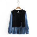 Large Women's Loose Slim Long Sleeve T-Shirt