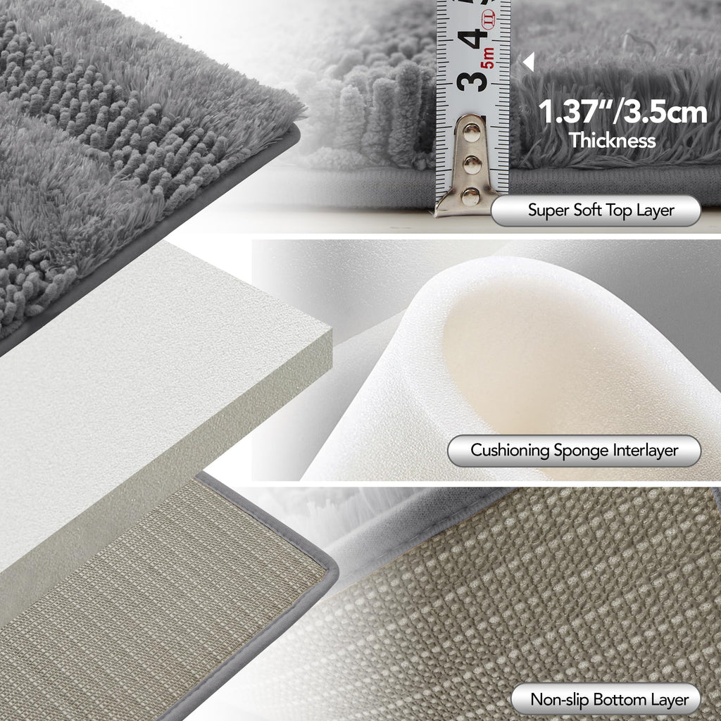 Quick Dry Plush Bathroom Rug