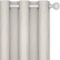 Room Darkening Curtains with Line Foil Print, 2 Panels