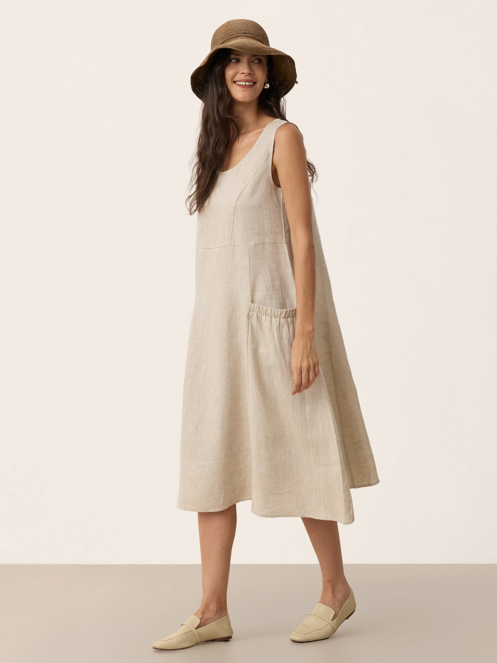 Handwoven Raffia Wide-Brim Sun Hat With Removable Bow