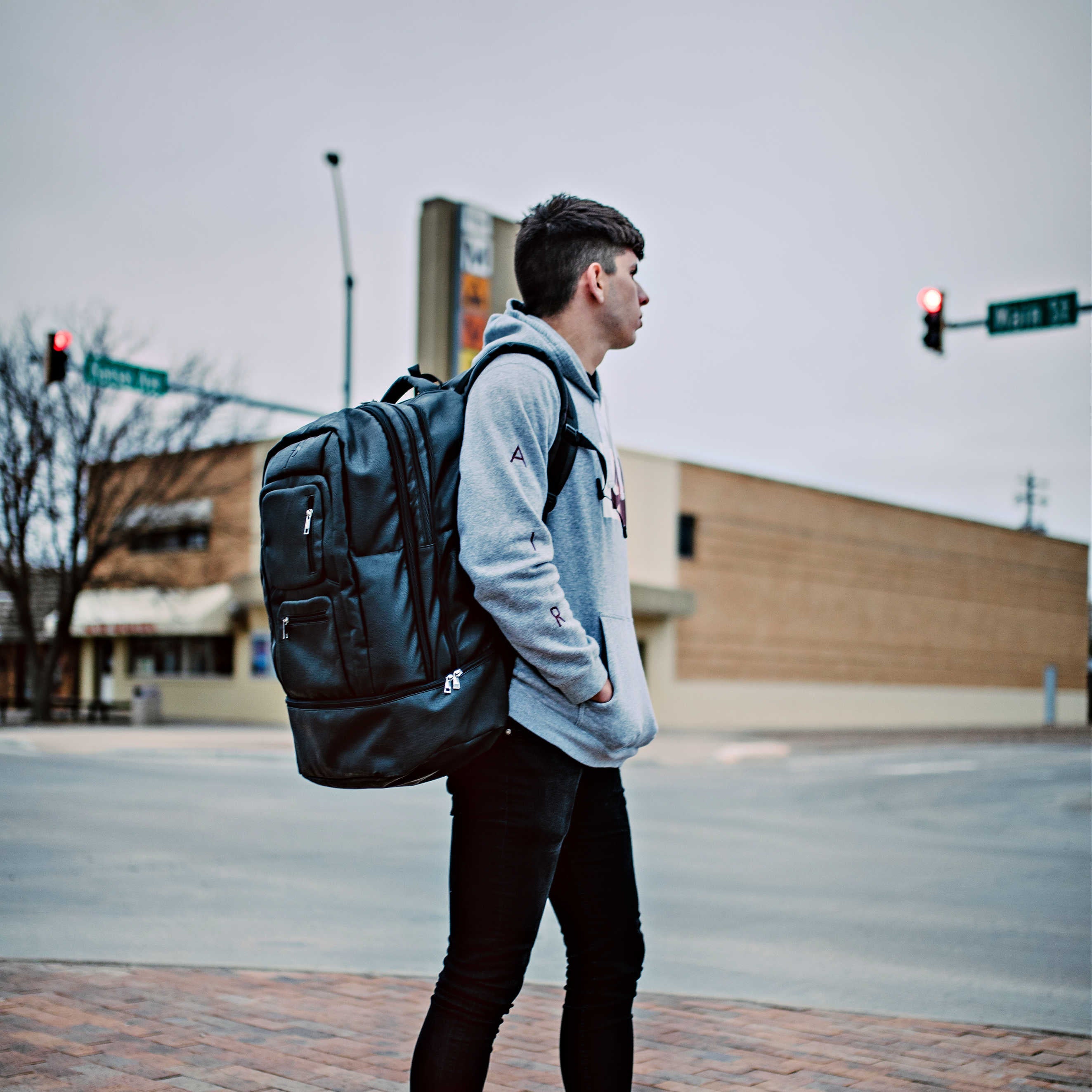 Black Leather Patented Carry On Backpack (Only 300 Made)