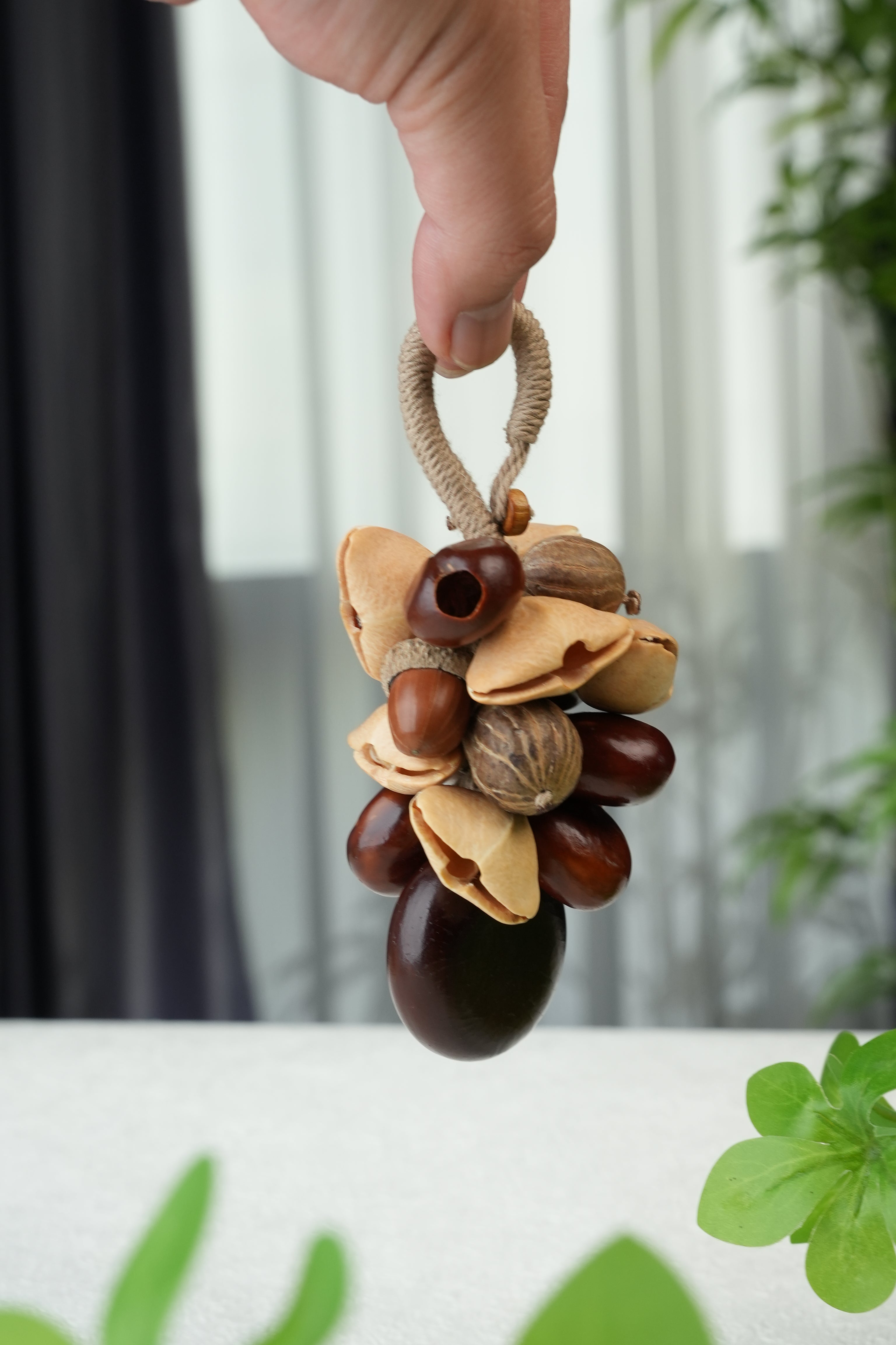 "The Bountiful Cluster" - Mixed Acorn & Nut Grape-Style Bag Charm
