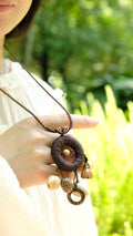 "The Dream Weaver" - Hand-Woven Dreamcatcher Necklace with Natural Seeds