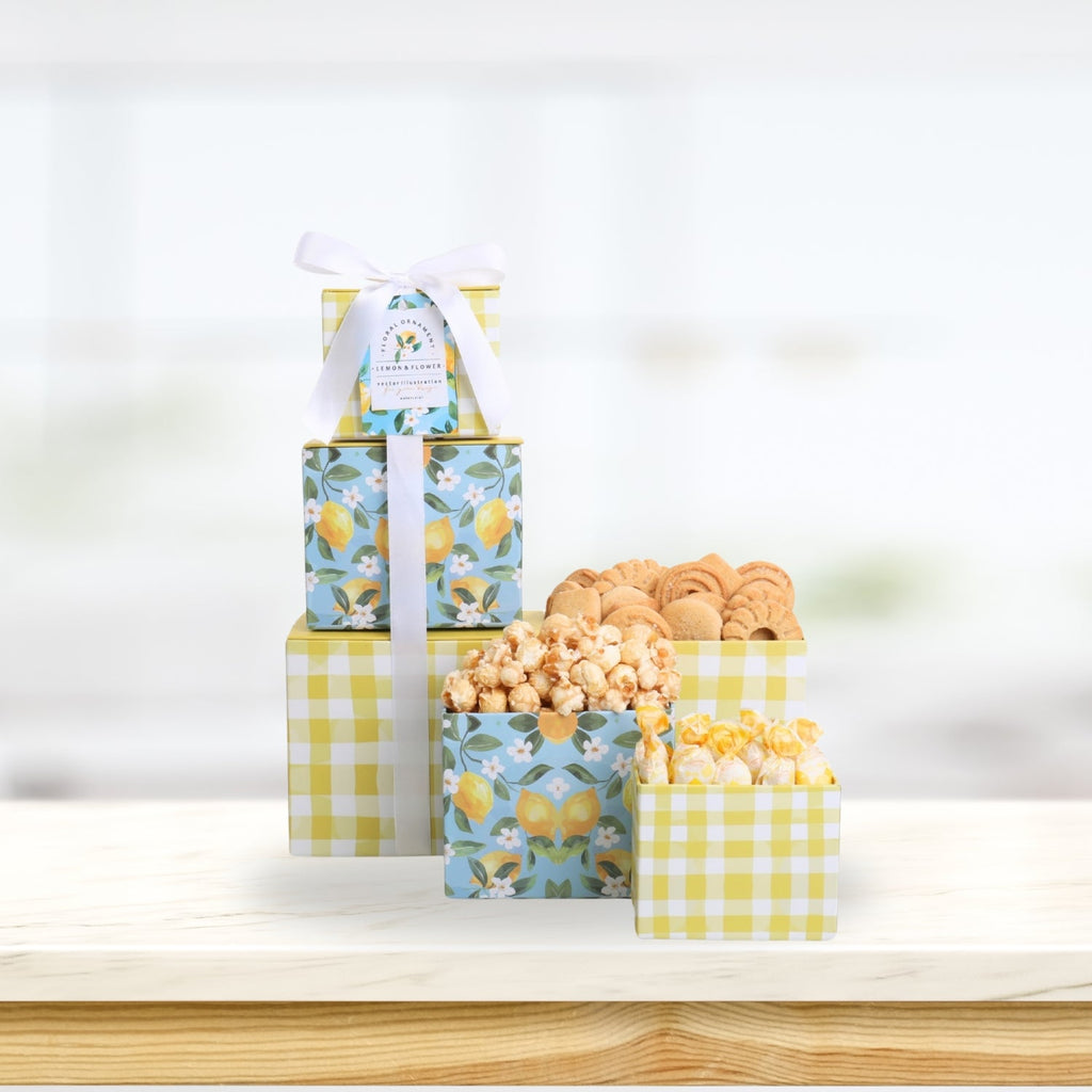 Lemon Twist Gift Tower