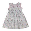 Sleeveless plaid ruffle fish princess kids girls summer dress