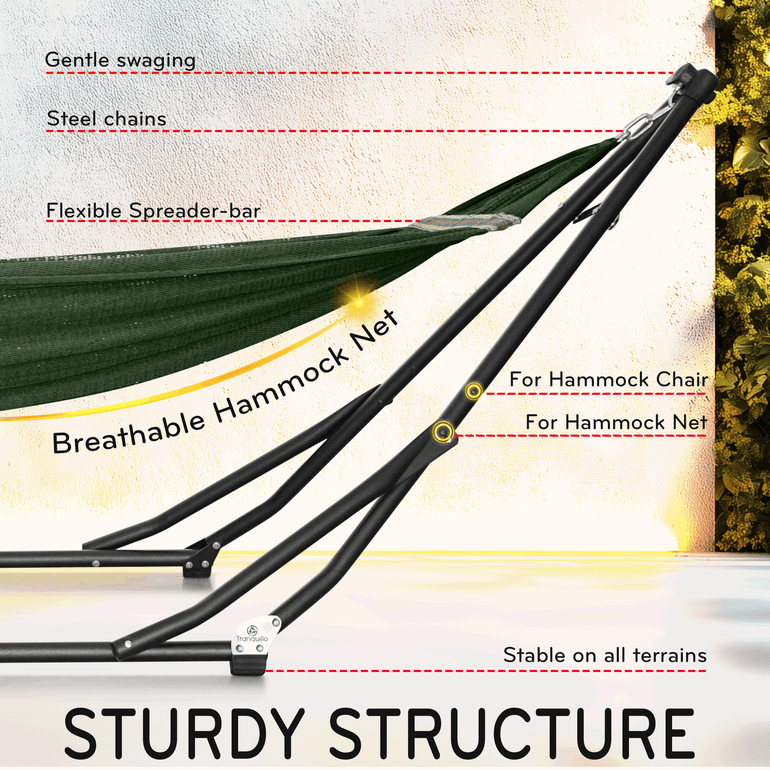 Tranquillo UniGen Transforming Hammock Stand for Ultimate Relaxation