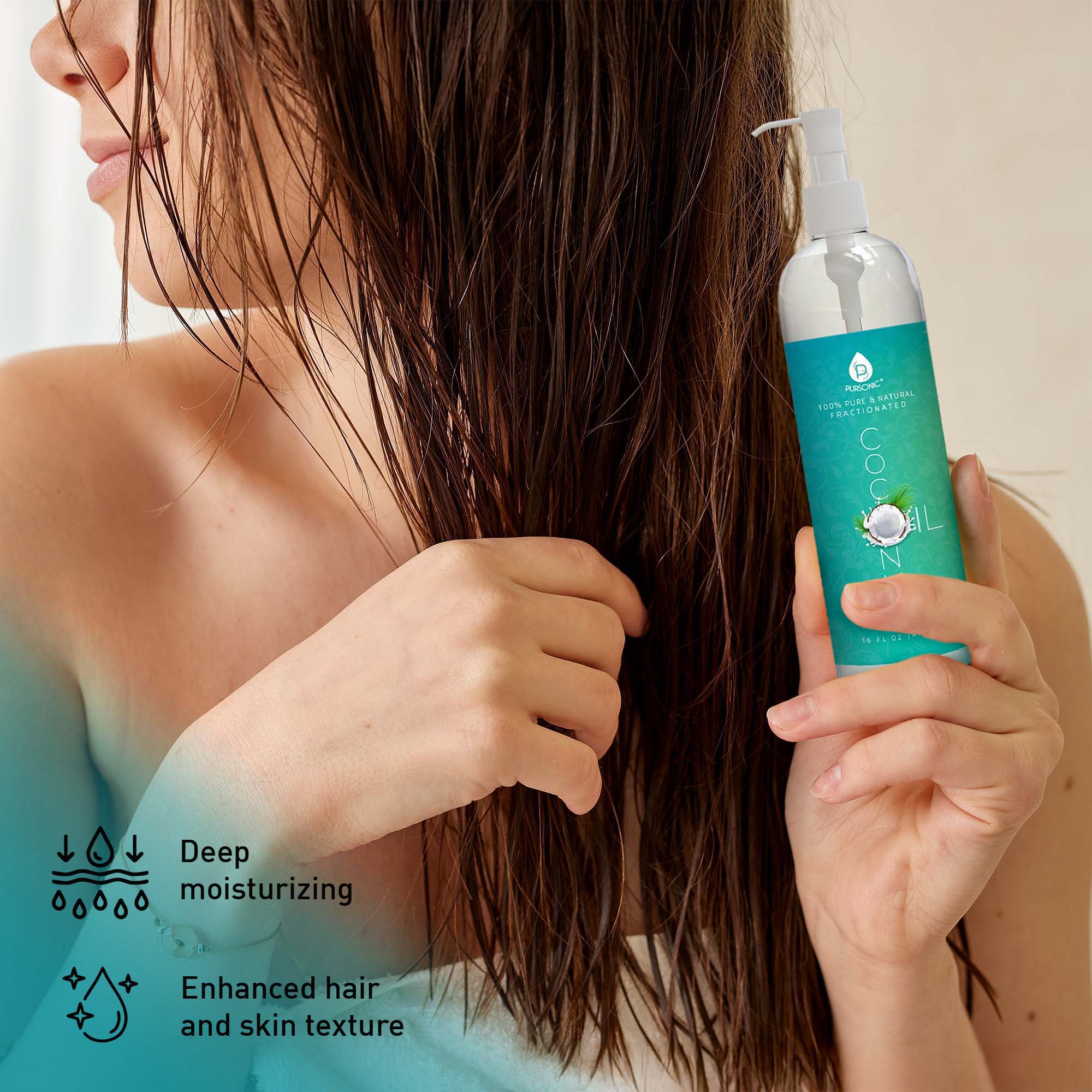 100% Pure Oil for Massages, Therapeutic Recipes & Essential Oils, Fractionated Coconut, 32 Fl Oz-3