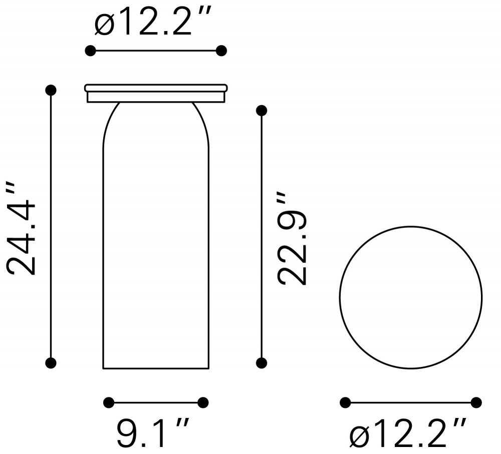 Luxor Marble Top Round Drink Table