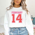 Retro Valentine’s Day Jersey Number FEBRUARY 14 Sweatshirt