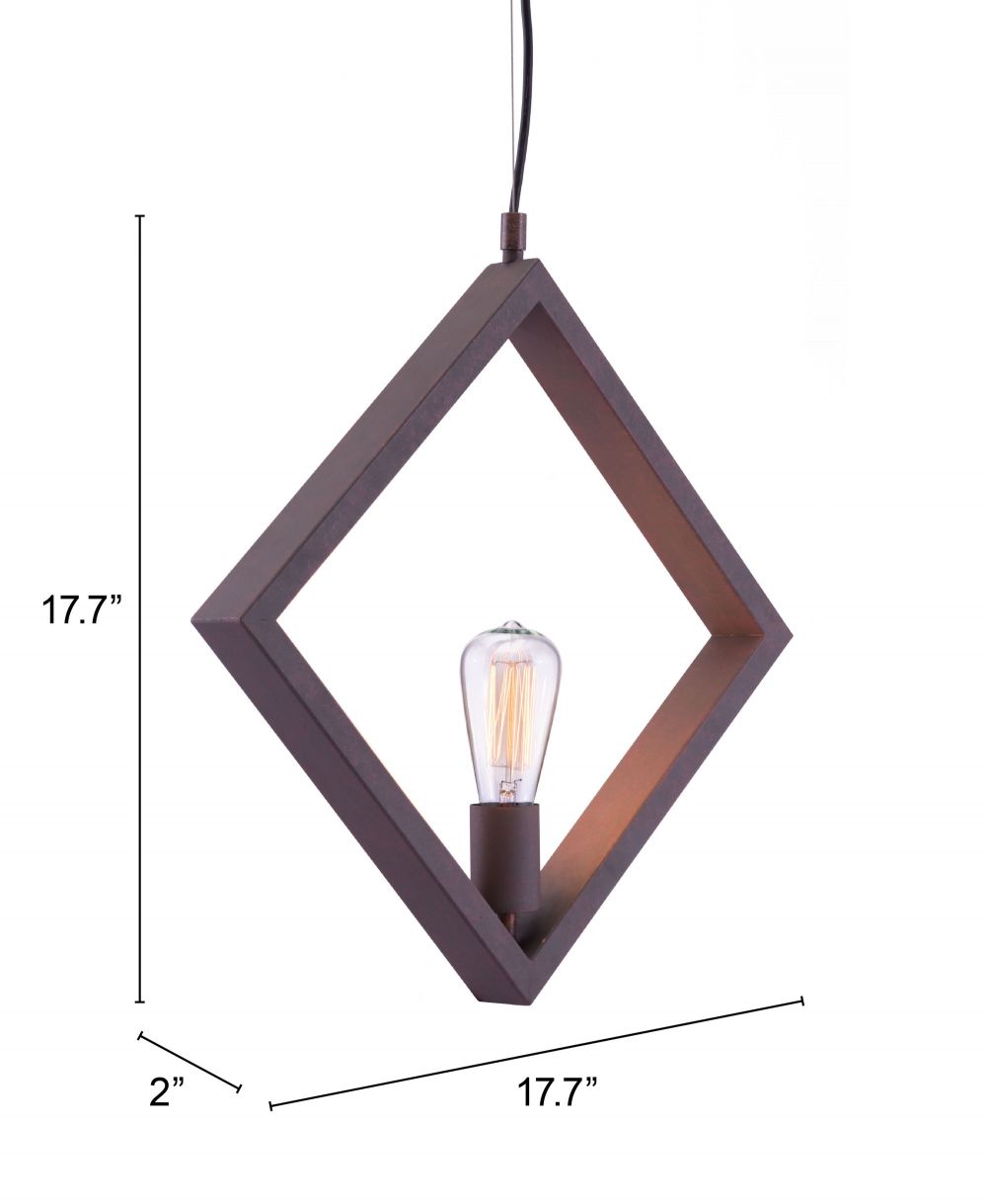 Rotorura Steel Rust Ceiling Lamp