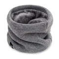 Winter Knitted Neck Warmer Thickened Plush Warm Scarf Windproof Cold Proof Men Women Outdoor Skiing Running Hiking Neck Cover