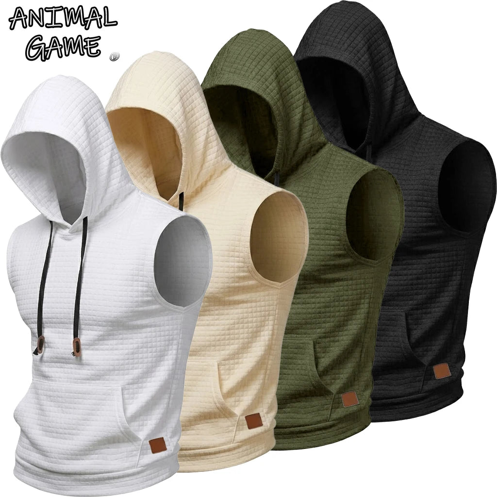 Lightweight Sleeveless Sweatshirts Gym Man Shirts Daily Wear Hoodies for Man Work Shirts Luxury Clothes Fitness Sport Tank Tops