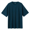 2026 New Men's Summer T Shirt 220g Waffle Round Neck T-shirt Solid Color Loose Simple Short Sleeve Top T Shirts