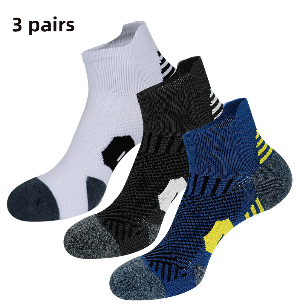 Non-Slip Sports Socks with Thickened Towel Bottom for Performance