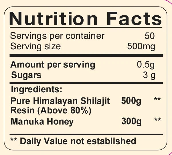 Pure Shilajit Resin with Manuka Honey | Premium Energy, Immunity & Vitality Blend