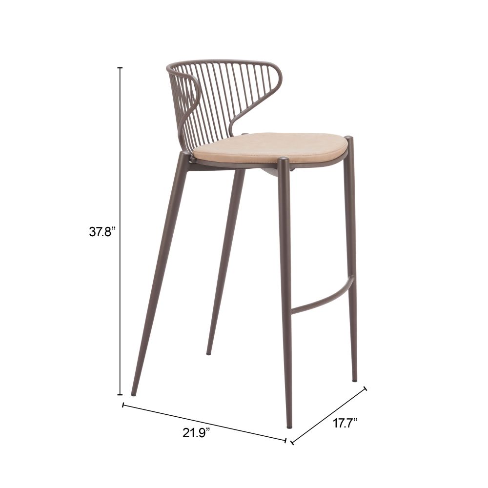 Silues Faux Leather Barstool 2PC