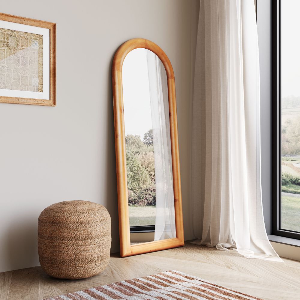 Tur Natural Wood Frame Floor Mirror