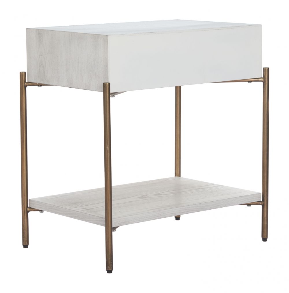 Yoru One Drawer Wood Nightstand