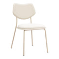 Zeal White Faux Leather Dining Chair 4PC