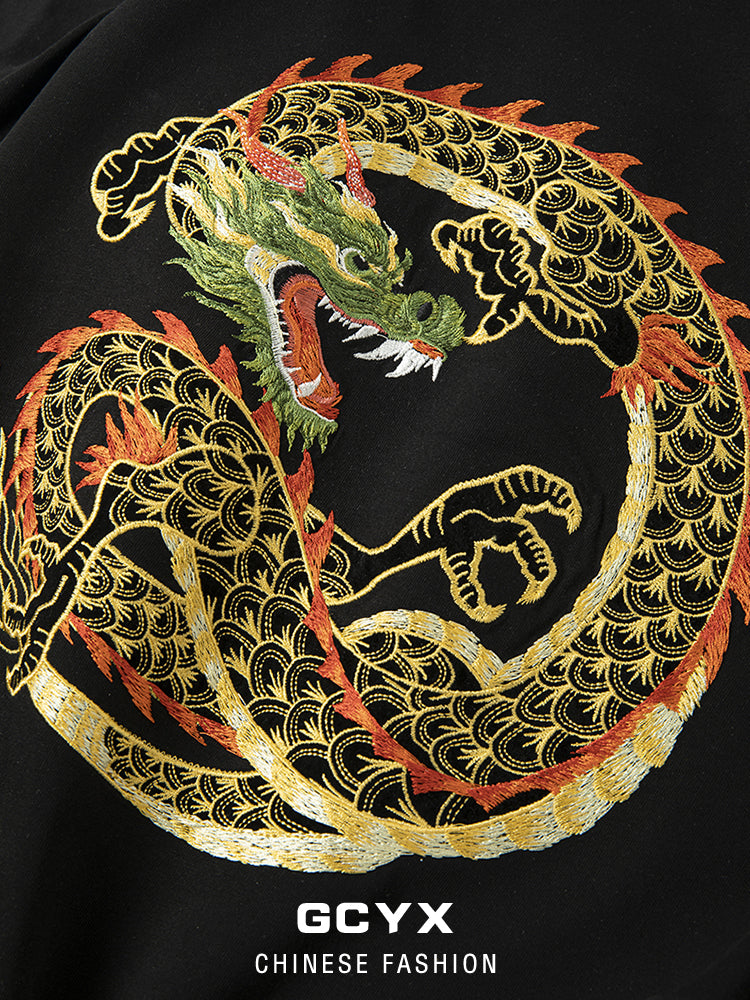 Men's Cotton Short-Sleeved Embroidered T-Shirt 2024