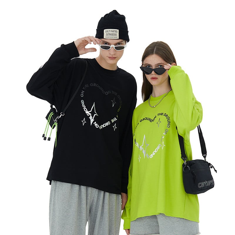 Women's Round Neck Loose Long Sleeve T-shirt