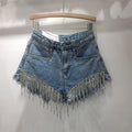 2023 Summer High-Waisted Ripped Denim Shorts for Women
