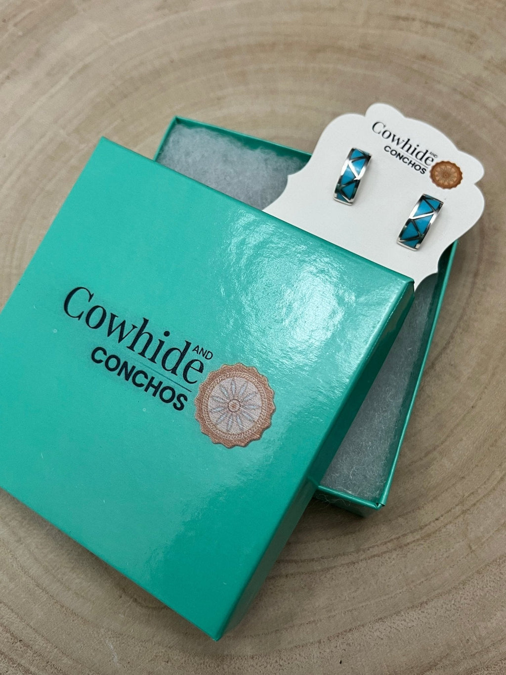 Charlene Sice Turquoise Inlay & Sterling Silver Earrings