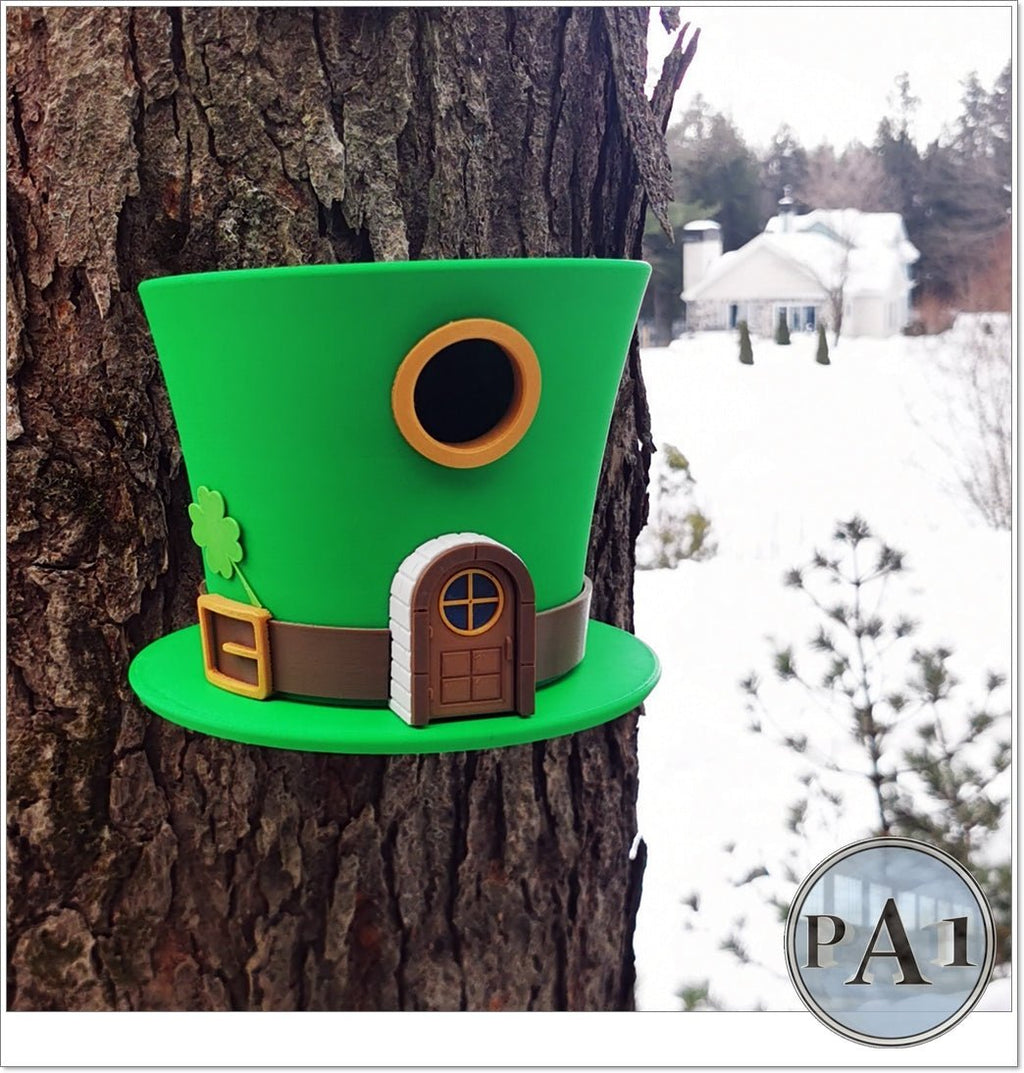 Charming Leprechaun Hat Birdhouse – St. Patrick’s Day Garden Accent