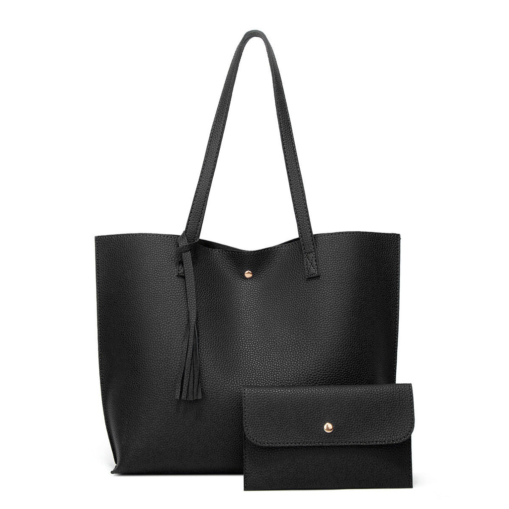 Pure Color Large Capacity Mother-and-Child Tote Bag