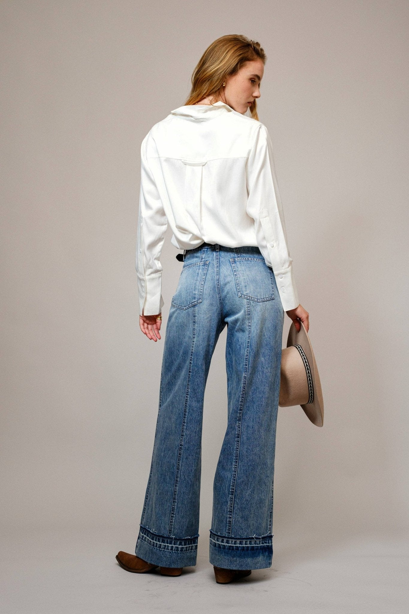 Embroidered Western Yoke Button Up Blouse