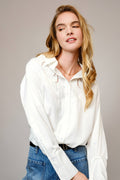 Embroidered Western Yoke Button Up Blouse