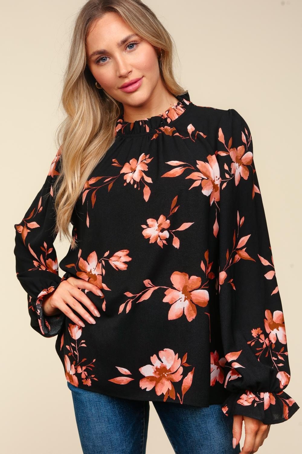 Frilled Neck Blouse - small and medium remaining
