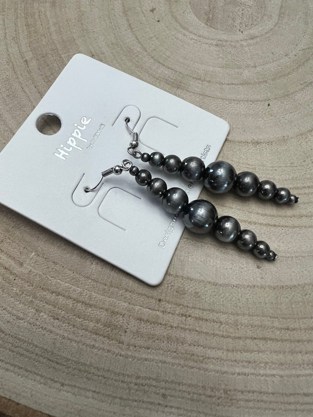 Graduated Faux Sterling Pearl Earrings