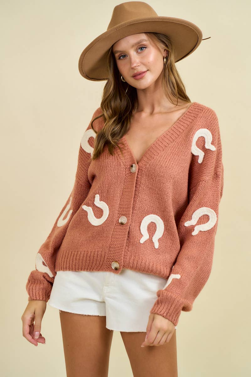 Horseshoe Cardigan -small remains