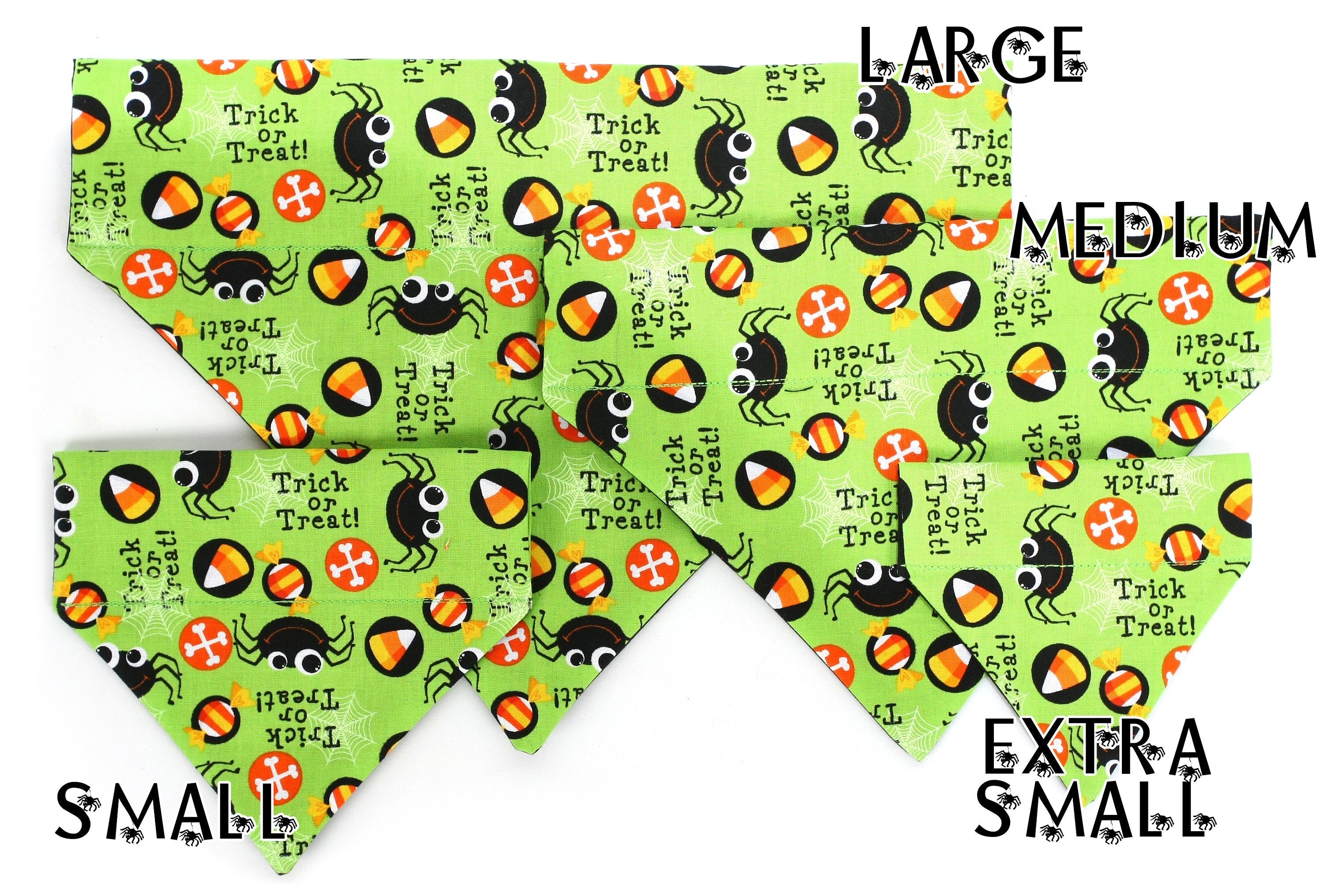 Trick Or Treat Spiders Pet Scarf-1