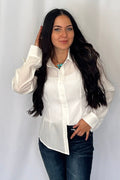 Mercedes Ivory Button Down Shirt