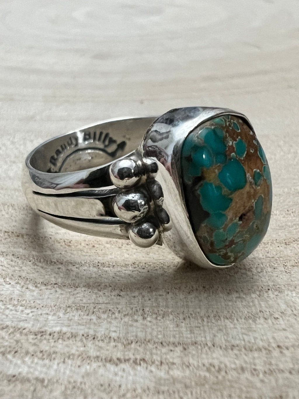 Randy Billy Royston Turquoise & Sterling Silver Ring - Size 10