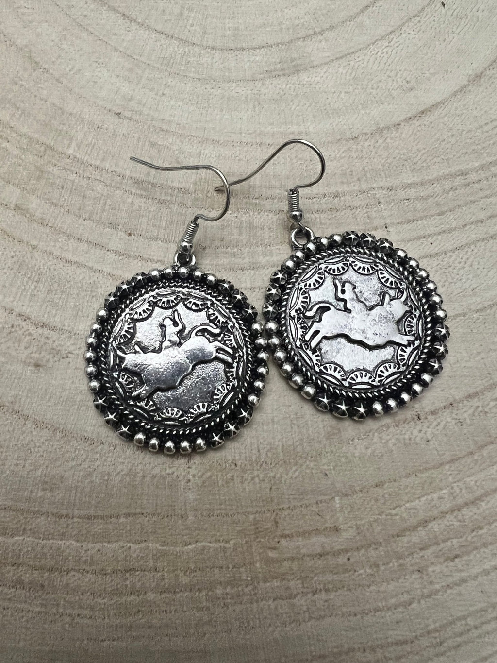 Rodeo Cowboy Pendant Earrings