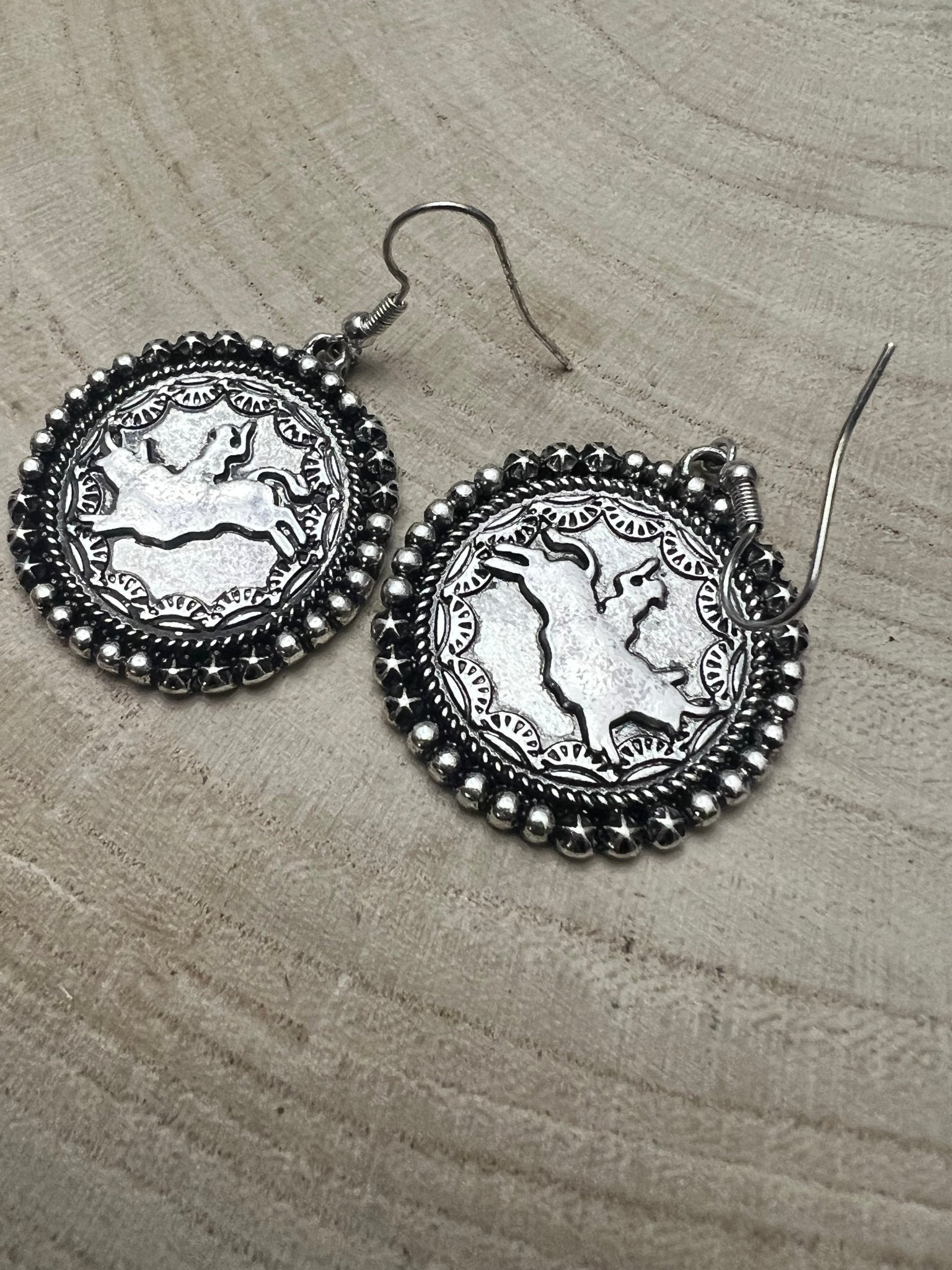 Rodeo Cowboy Pendant Earrings