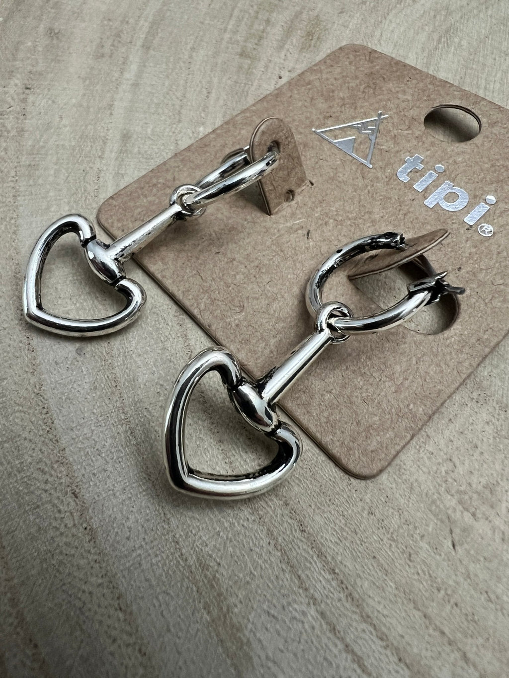 Snaffle Bit Dangle Hoop Earrings
